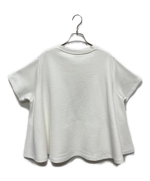 LOEWE（ロエベ）LOEWE (ロエベ) トラペーズ トップス/ 刺繍入りコットン混ジャージー Tシャツ ホワイト サイズ:Sの古着・服飾アイテム