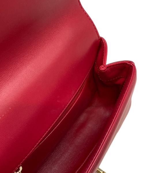 CHANEL（シャネル）CHANEL (シャネル) フルフラップマトラッセトップハンドルショルダーバッグ レッド サイズ:19の古着・服飾アイテム