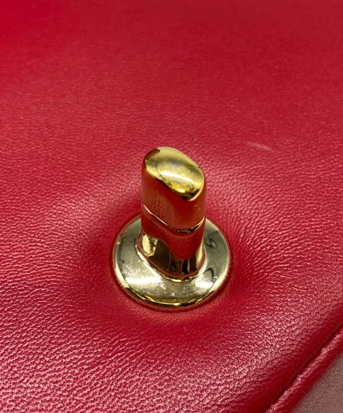 CHANEL（シャネル）CHANEL (シャネル) フルフラップマトラッセトップハンドルショルダーバッグ レッド サイズ:19の古着・服飾アイテム