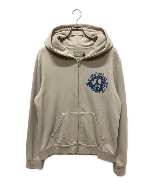 Denim Tears（デニムティアーズ）Denim Tears (デニムティアーズ) ピースリーフジップアップフーディー/コットンリースロゴパーカー グレー サイズ:Ｌの古着・服飾アイテム