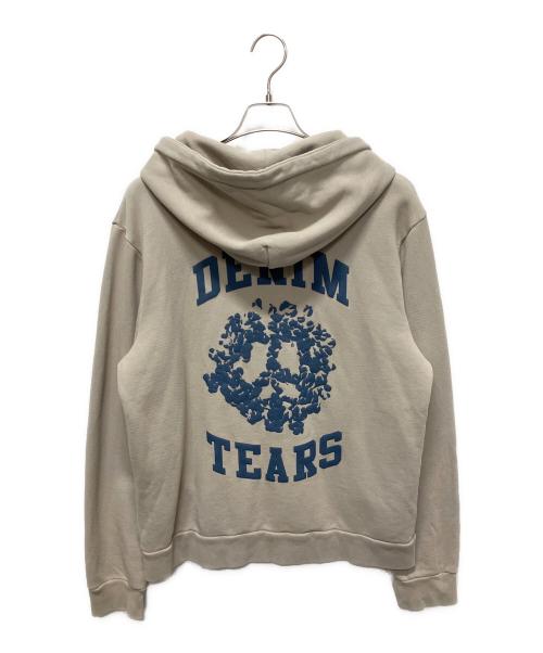Denim Tears（デニムティアーズ）Denim Tears (デニムティアーズ) ピースリーフジップアップフーディー/コットンリースロゴパーカー グレー サイズ:Ｌの古着・服飾アイテム