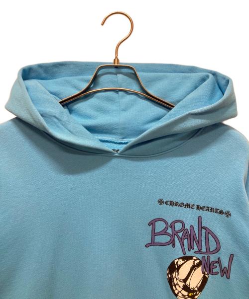 CHROME HEARTS（クロムハーツ）CHROME HEARTS (クロムハーツ) クロムハーツ×MATTY BOY BRAIN NEW HOODIE マッティボーイ ブレインニュープリントフーディー ブルー サイズ:Lの古着・服飾アイテム