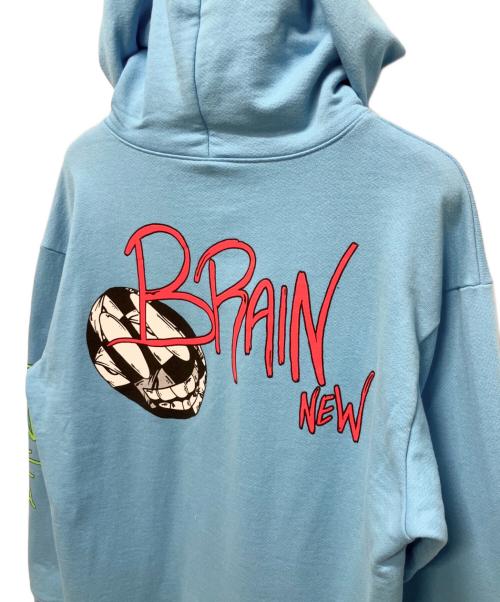 CHROME HEARTS（クロムハーツ）CHROME HEARTS (クロムハーツ) クロムハーツ×MATTY BOY BRAIN NEW HOODIE マッティボーイ ブレインニュープリントフーディー ブルー サイズ:Lの古着・服飾アイテム
