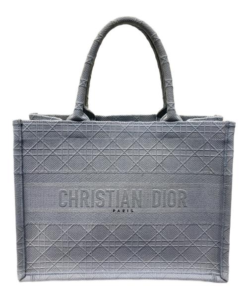 Christian Dior（クリスチャン ディオール）Christian Dior (クリスチャン ディオール) カナージュブックトート ミディアム グレー サイズ:ミディアムの古着・服飾アイテム