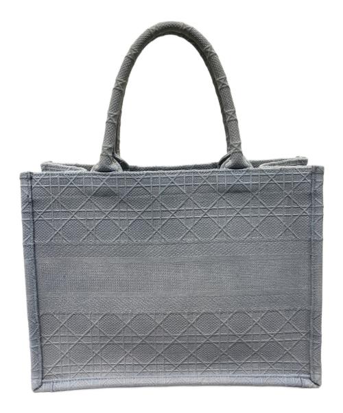Christian Dior（クリスチャン ディオール）Christian Dior (クリスチャン ディオール) カナージュブックトート ミディアム グレー サイズ:ミディアムの古着・服飾アイテム
