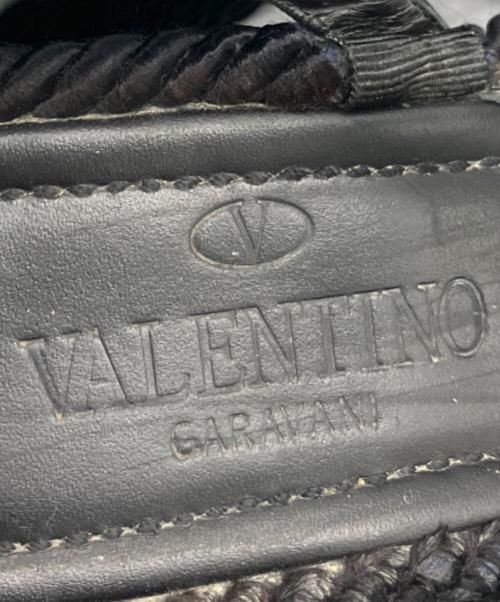 VALENTINO（ヴァレンティノ）VALENTINO (ヴァレンティノ) Rock stud wedge sandals　ロックスタッズウェッジソールサンダル ブラック サイズ:36の古着・服飾アイテム