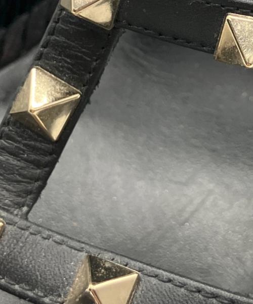 VALENTINO（ヴァレンティノ）VALENTINO (ヴァレンティノ) Rock stud wedge sandals　ロックスタッズウェッジソールサンダル ブラック サイズ:36の古着・服飾アイテム