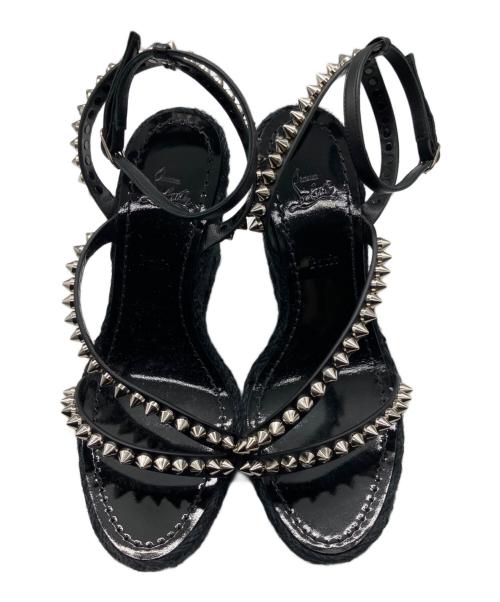 Christian Louboutin（クリスチャン・ルブタン）Christian Louboutin (クリスチャン・ルブタン) Mafaldina Zeppaサンダル ブラック サイズ:36の古着・服飾アイテム
