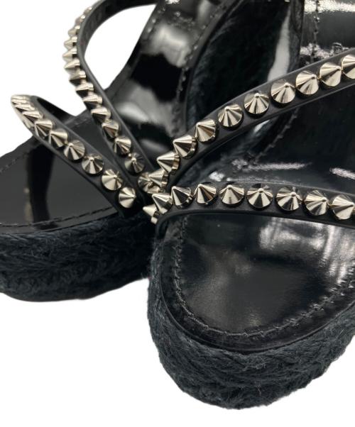 Christian Louboutin（クリスチャン・ルブタン）Christian Louboutin (クリスチャン・ルブタン) Mafaldina Zeppaサンダル ブラック サイズ:36の古着・服飾アイテム