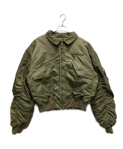 THUG CLUB（サグ クラブ）THUG CLUB (サグ クラブ) 24AW ギャザーアームブルゾン カーキ サイズ:34の古着・服飾アイテム