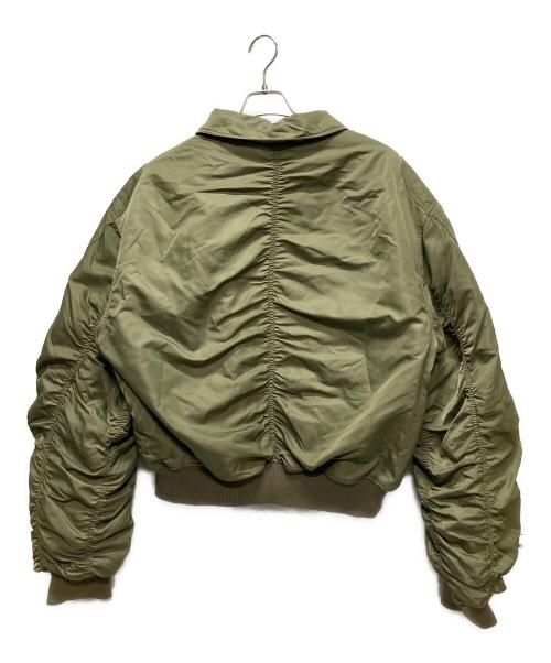 THUG CLUB（サグ クラブ）THUG CLUB (サグ クラブ) 24AW ギャザーアームブルゾン カーキ サイズ:34の古着・服飾アイテム