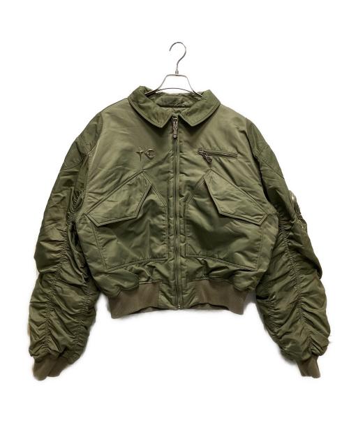 THUG CLUB（サグ クラブ）THUG CLUB (サグ クラブ) 24AW ギャザーアームブルゾン カーキ サイズ:34の古着・服飾アイテム