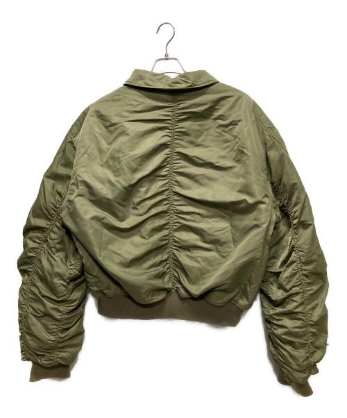 THUG CLUB（サグ クラブ）THUG CLUB (サグ クラブ) 24AW ギャザーアームブルゾン カーキ サイズ:34の古着・服飾アイテム