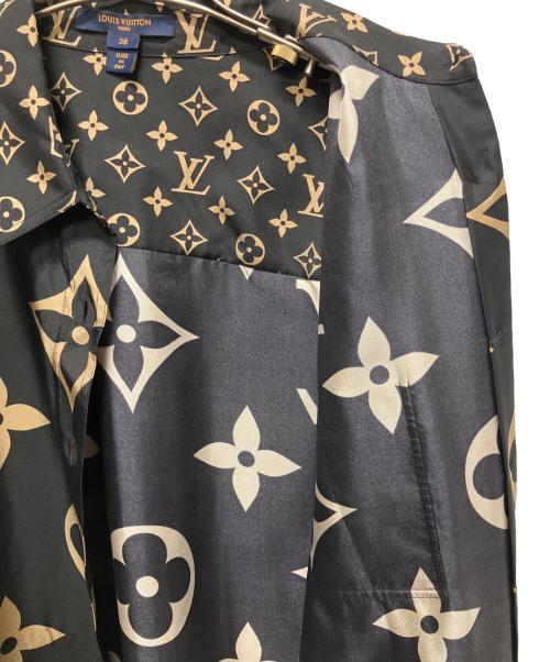 LOUIS VUITTON（ルイ ヴィトン）LOUIS VUITTON (ルイ ヴィトン) ミックスモノグラム マスキュリンシャツ ブラック サイズ:38の古着・服飾アイテム