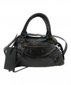 BALENCIAGAバレンシアガ）の古着「ザ・タウンレザー2WAYバッグ」｜ブラック