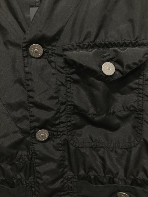 STONE ISLAND（ストーンアイランド）STONE ISLAND (ストーンアイランド) GARMENT DYED VEST/ガーメントダイ ロゴ刺繍Vネックベスト ブラック サイズ:Mの古着・服飾アイテム