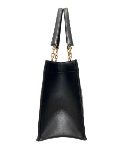 Christian Dior（クリスチャン ディオール）Christian Dior (クリスチャン ディオール) Tote Bag Essential Archi Cannageアーキカナージュチェーントートバッグ ブラック サイズ:ミディアムの古着・服飾アイテム