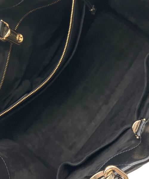 Christian Dior（クリスチャン ディオール）Christian Dior (クリスチャン ディオール) Tote Bag Essential Archi Cannageアーキカナージュチェーントートバッグ ブラック サイズ:ミディアムの古着・服飾アイテム