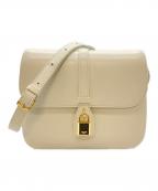 CELINEセリーヌ）の古着「MediumTabou Shoulder Bag/ミディアムタブーショルダーバッグ」｜アイボリー