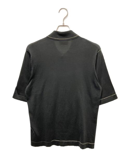 HERMES（エルメス）HERMES (エルメス) ステッチニット半袖シャツ ブラック サイズ:Ｓの古着・服飾アイテム