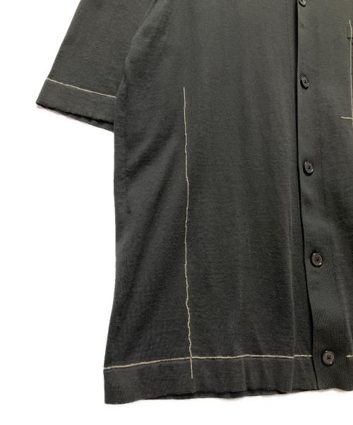 HERMES（エルメス）HERMES (エルメス) ステッチニット半袖シャツ ブラック サイズ:Ｓの古着・服飾アイテム