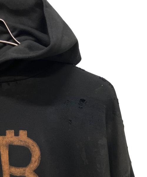 BALENCIAGA（バレンシアガ）BALENCIAGA (バレンシアガ) 23AW BBロゴデストロイプルオーバーパーカー ブラック サイズ:Lの古着・服飾アイテム