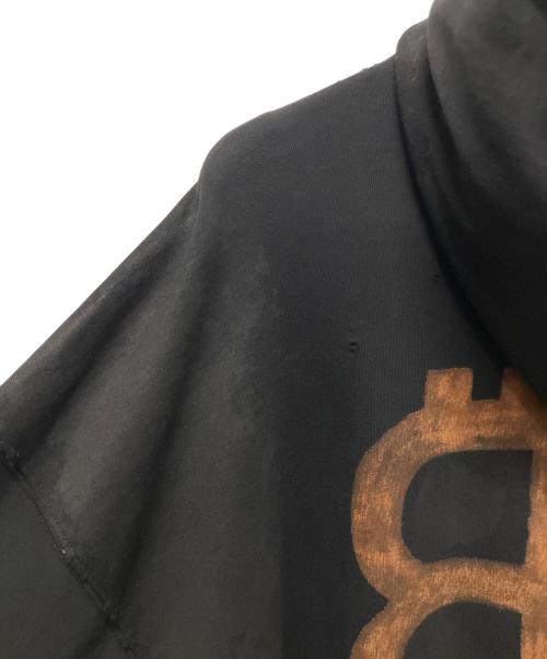 BALENCIAGA（バレンシアガ）BALENCIAGA (バレンシアガ) 23AW BBロゴデストロイプルオーバーパーカー ブラック サイズ:Lの古着・服飾アイテム