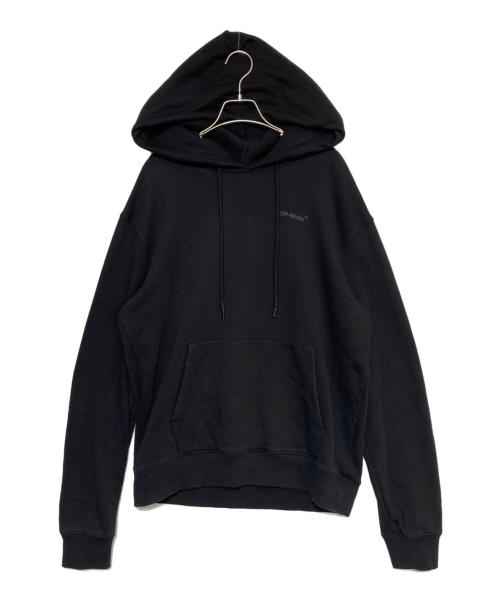 OFFWHITE（オフホワイト）OFFWHITE (オフホワイト) バイアスプリントパーカー ブラック サイズ:Lの古着・服飾アイテム