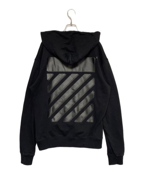 OFFWHITE（オフホワイト）OFFWHITE (オフホワイト) バイアスプリントパーカー ブラック サイズ:Lの古着・服飾アイテム