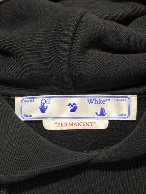 OFFWHITE（オフホワイト）OFFWHITE (オフホワイト) バイアスプリントパーカー ブラック サイズ:Lの古着・服飾アイテム
