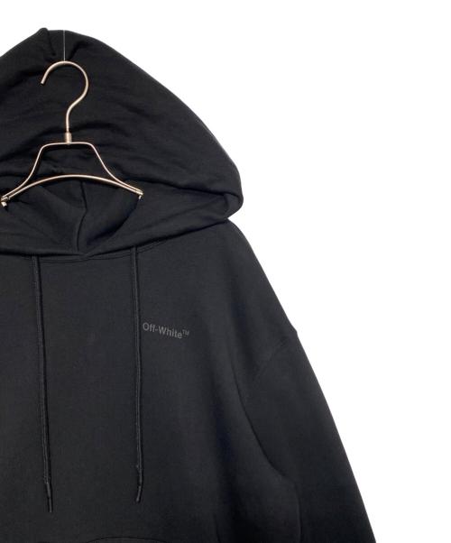 OFFWHITE（オフホワイト）OFFWHITE (オフホワイト) バイアスプリントパーカー ブラック サイズ:Lの古着・服飾アイテム