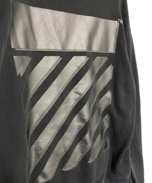 OFFWHITE（オフホワイト）OFFWHITE (オフホワイト) バイアスプリントパーカー ブラック サイズ:Lの古着・服飾アイテム