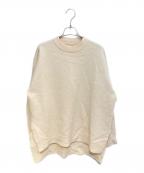 JIL SANDERジルサンダー）の古着「サイドスリットオーバーニット」｜アイボリー