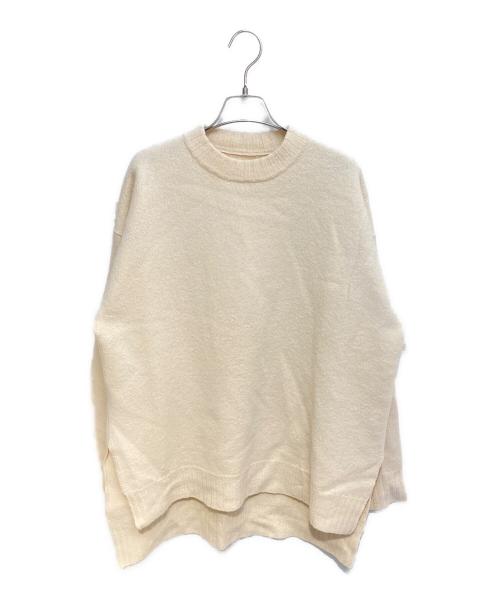 JIL SANDER（ジルサンダー）JIL SANDER (ジルサンダー) サイドスリットオーバーニット アイボリー サイズ:46の古着・服飾アイテム