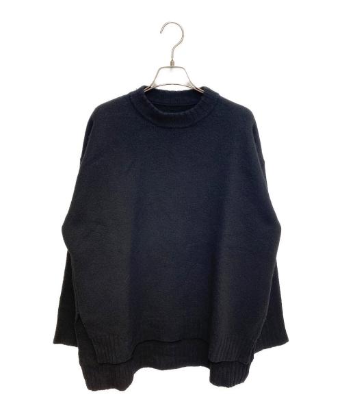 JIL SANDER（ジルサンダー）JIL SANDER (ジルサンダー) サイドスリットオーバーニット ブラック サイズ:46の古着・服飾アイテム