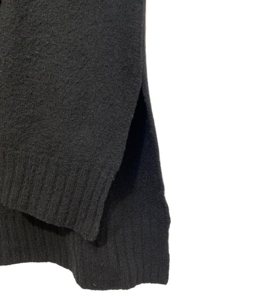 JIL SANDER（ジルサンダー）JIL SANDER (ジルサンダー) サイドスリットオーバーニット ブラック サイズ:46の古着・服飾アイテム