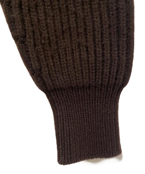 JIL SANDER（ジルサンダー）JIL SANDER (ジルサンダー) サイドスリットケーブルニット ブラウン サイズ:44の古着・服飾アイテム