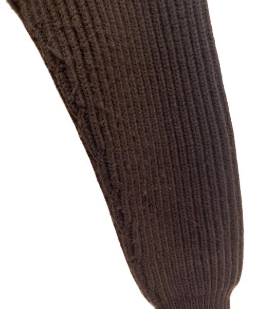 JIL SANDER（ジルサンダー）JIL SANDER (ジルサンダー) サイドスリットケーブルニット ブラウン サイズ:44の古着・服飾アイテム