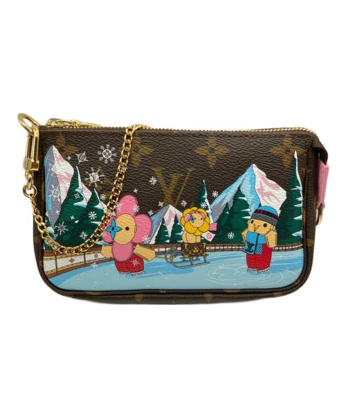 LOUIS VUITTON（ルイ ヴィトン）LOUIS VUITTON (ルイ ヴィトン) Mini Pochette Accessoires/Pre Owned ミニ・ポシェット・アクセソワール ヴィヴィエンヌ ブラウンの古着・服飾アイテム