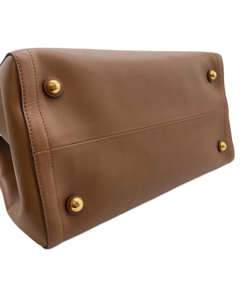 VALENTINO（ヴァレンティノ）VALENTINO (ヴァレンティノ) ガラヴァーニアンティーブ レザー ミディアムトート ブラウン系/タバコ サイズ:ミディアムの古着・服飾アイテム