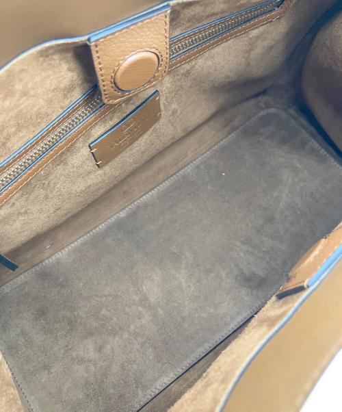 VALENTINO（ヴァレンティノ）VALENTINO (ヴァレンティノ) ガラヴァーニアンティーブ レザー ミディアムトート ブラウン系/タバコ サイズ:ミディアムの古着・服飾アイテム