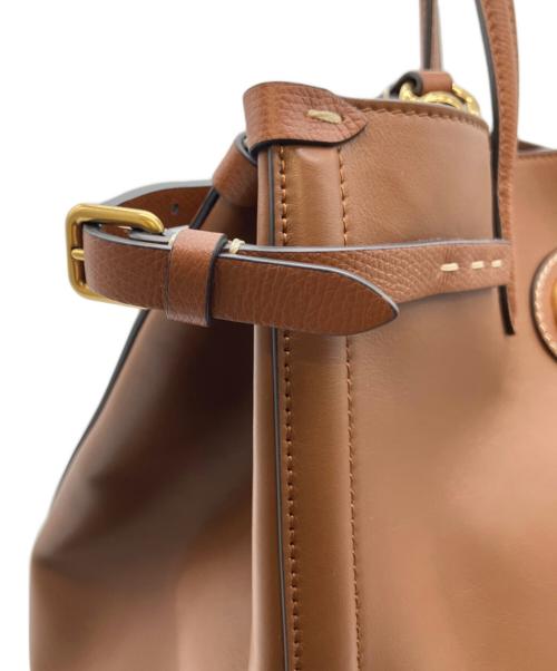 VALENTINO（ヴァレンティノ）VALENTINO (ヴァレンティノ) ガラヴァーニアンティーブ レザー ミディアムトート ブラウン系/タバコ サイズ:ミディアムの古着・服飾アイテム