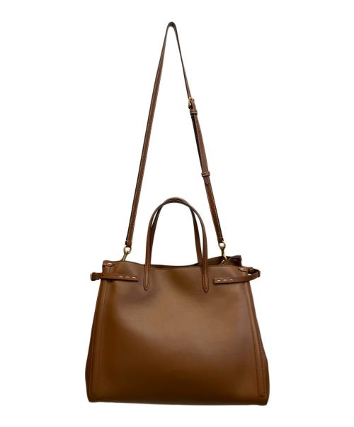 VALENTINO（ヴァレンティノ）VALENTINO (ヴァレンティノ) ガラヴァーニアンティーブ レザー ミディアムトート ブラウン系/タバコ サイズ:ミディアムの古着・服飾アイテム