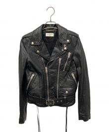Saint Laurent Paris（サンローランパリ）の古着「Blood Luster L17 Leather Jacket/ブラッドラスター装飾 ライダースレザージャケット」｜ブラック
