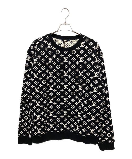 LOUIS VUITTON（ルイ ヴィトン）LOUIS VUITTON (ルイ ヴィトン) 20SS フルモノグラム ジャガード スウェット ブラック×ホワイト サイズ:XLの古着・服飾アイテム