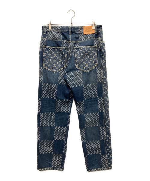 LOUIS VUITTON（ルイ ヴィトン）LOUIS VUITTON (ルイ ヴィトン) 20AW ジャイアントダミエウェーブスモノグラムデニムパンツ インディゴ サイズ:32の古着・服飾アイテム