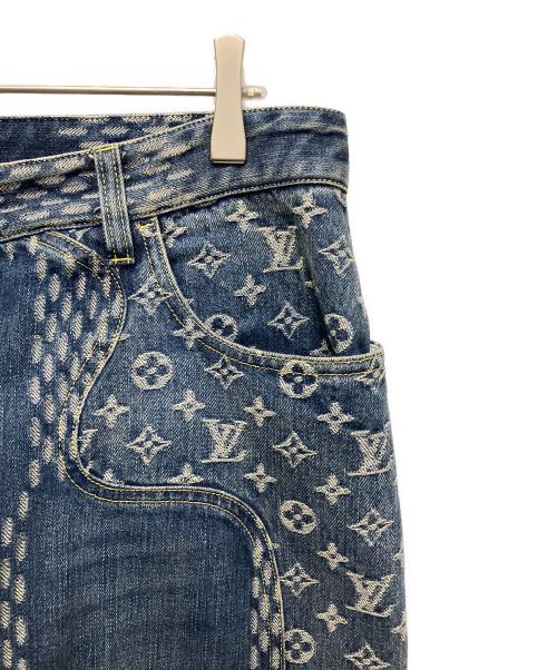 LOUIS VUITTON（ルイ ヴィトン）LOUIS VUITTON (ルイ ヴィトン) 20AW ジャイアントダミエウェーブスモノグラムデニムパンツ インディゴ サイズ:32の古着・服飾アイテム