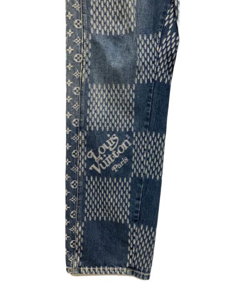 LOUIS VUITTON（ルイ ヴィトン）LOUIS VUITTON (ルイ ヴィトン) 20AW ジャイアントダミエウェーブスモノグラムデニムパンツ インディゴ サイズ:32の古着・服飾アイテム