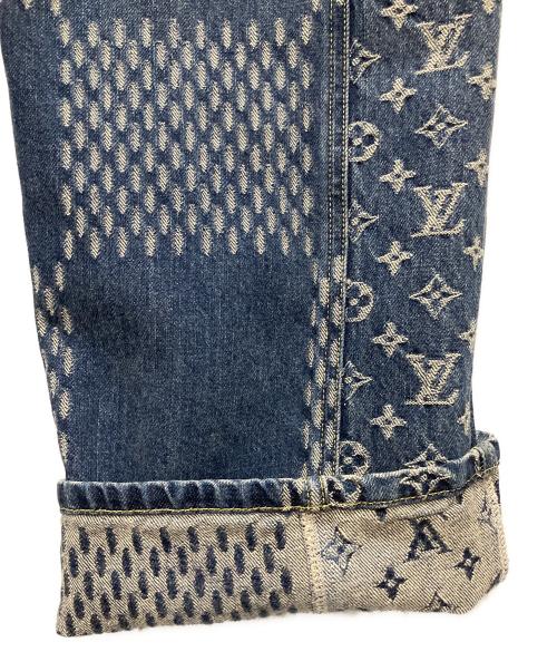 LOUIS VUITTON（ルイ ヴィトン）LOUIS VUITTON (ルイ ヴィトン) 20AW ジャイアントダミエウェーブスモノグラムデニムパンツ インディゴ サイズ:32の古着・服飾アイテム