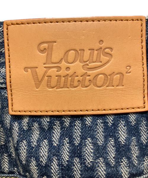 LOUIS VUITTON（ルイ ヴィトン）LOUIS VUITTON (ルイ ヴィトン) 20AW ジャイアントダミエウェーブスモノグラムデニムパンツ インディゴ サイズ:32の古着・服飾アイテム
